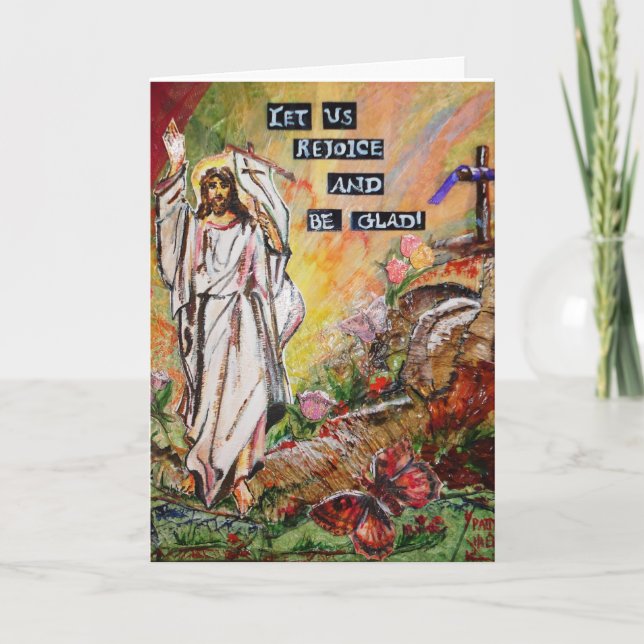 Cartão da alegria da páscoa (Frente)