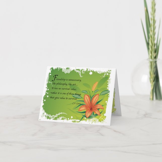 Cartão da amizade (Frente)