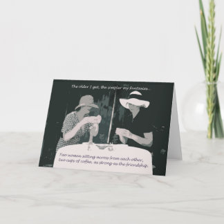 Cartão da amizade/aniversário para a mulher