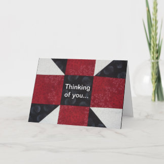 Cartão da amizade do bloco da edredão