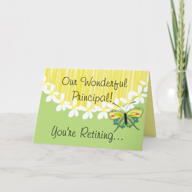 Cartão da aposentadoria do director de escola (Frente)