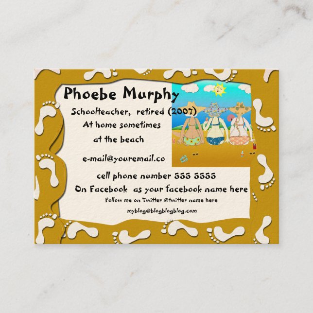 Cartão da aposentadoria do nascido no Baby Boom - (Frente)