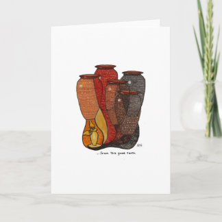 Cartão da apreciação da arte da cerâmica da