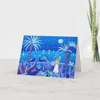 Cartão da arte: Amor do pavão do Saphire, d'Azur
