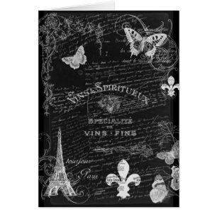 Cartão da arte da colagem de Toujours Paris