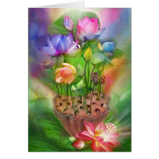 Cartão da arte da cura Lotus Chakras