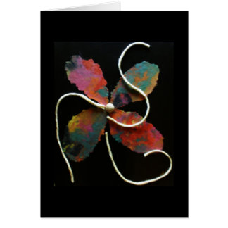 Cartão da arte da flor dos meios mistos