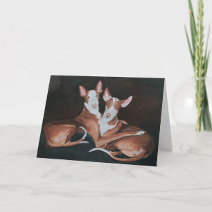 Cartão da arte do cão das irmãs do cão de Ibiz