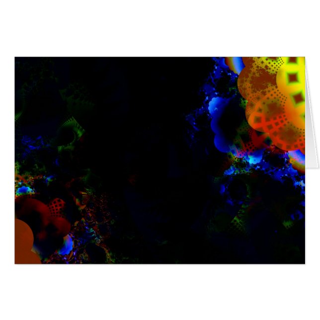 Cartão da arte do Fractal do "girassol" (Frente horizontal)