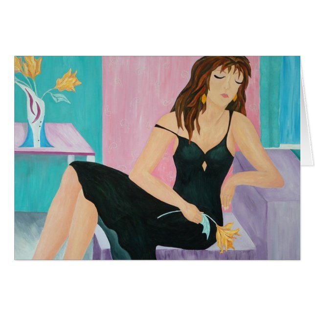 Cartão da arte do lírio de tigre (Frente Horizontal)