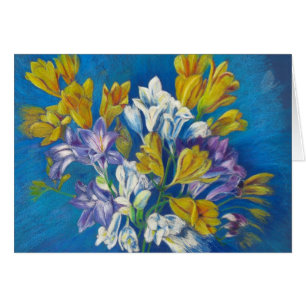 Cartão da arte do Posy do Freesia