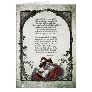 Cartão da arte do Victorian do "amor" de Rossetti