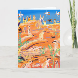 Cartão da arte: Estalando acima e olhando Meerkat