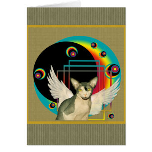 Cartão da arte moderna do anjo do cartão   Sphyn