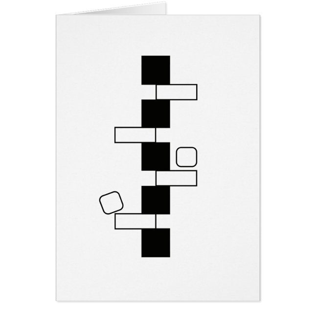 Cartão da arte moderna do "equilíbrio" (5" x 7") (Frente)