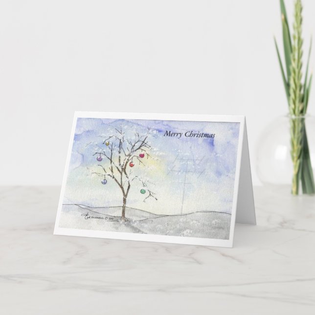 Cartão da árvore de Natal do radioamador com (Frente)