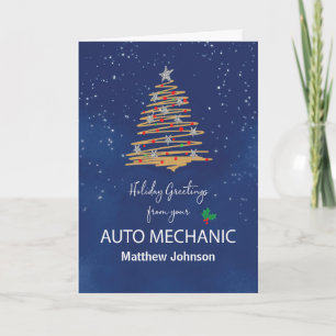 Cartão Da árvore de Natal Mecânica Automática Personalizá
