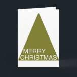 Cartão da árvore do Feliz Natal<br><div class="desc">Árvore de Natal minimalista com cumprimento festivo.</div>