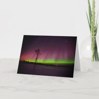 Cartão da aurora boreal
