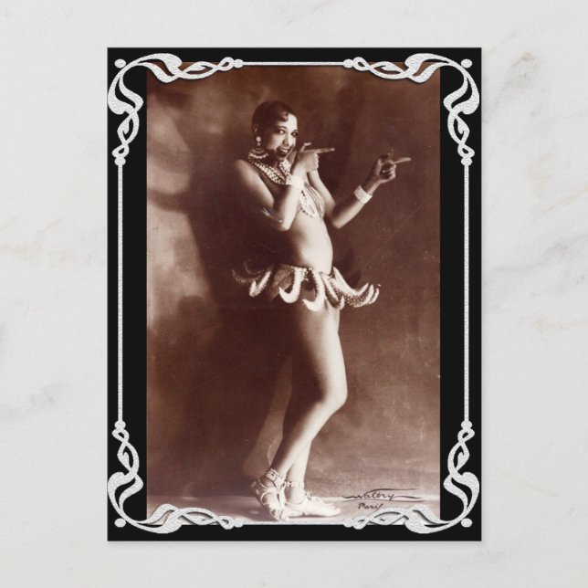 Cartão da banana do vintage de Vaudville (Frente)