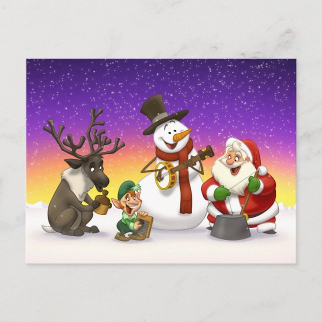 Cartão da banda de jarro do Natal (Frente)