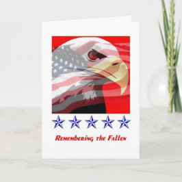 Cartão da bandeira americana da águia americana do