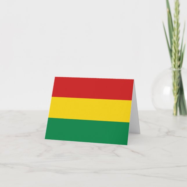 Cartão da Bandeira da Bolívia (Frente)