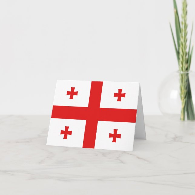 Cartão da Bandeira da Geórgia (Frente)