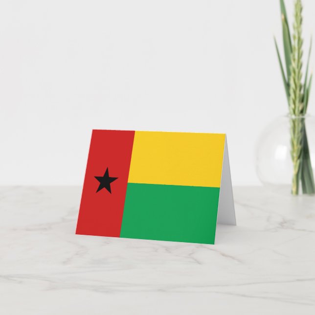 Cartão da Bandeira da Guiné-Bissau (Frente)