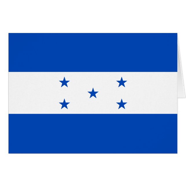 Cartão da bandeira de Honduras (Frente Horizontal)