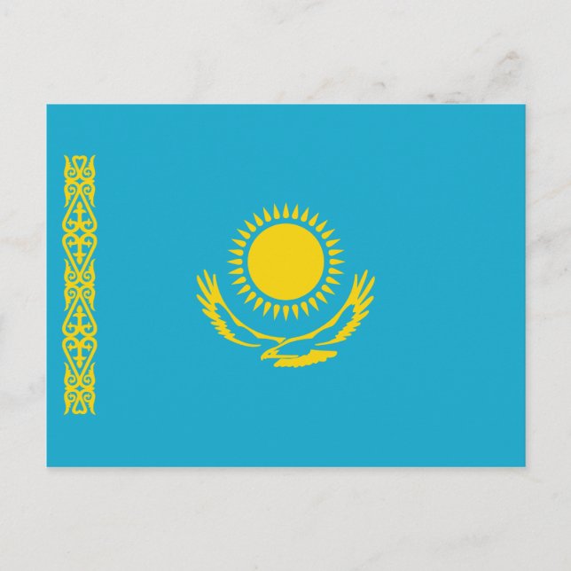 Cartão da bandeira de Kazakhstan (Frente)