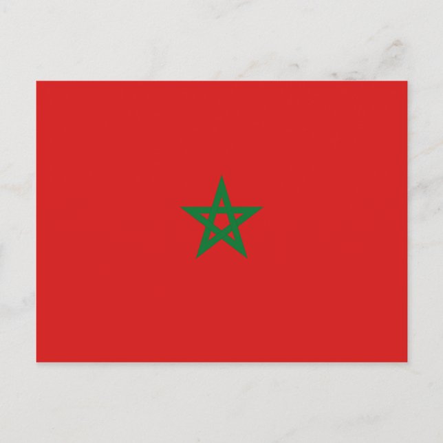 Cartão da bandeira de Marrocos (Frente)