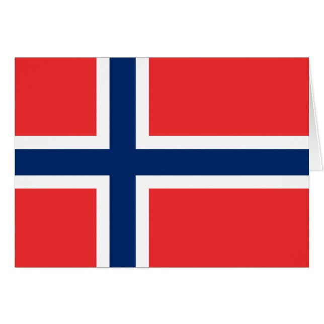 Cartão da bandeira de Noruega (Frente Horizontal)