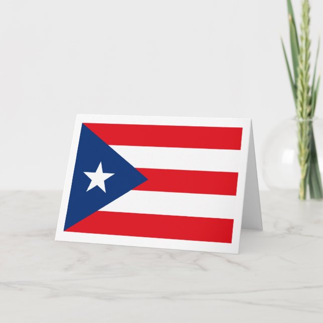 Cartão da bandeira de Puerto Rico (Frente)