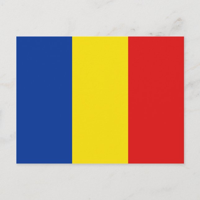 Cartão da bandeira de Romania (Frente)