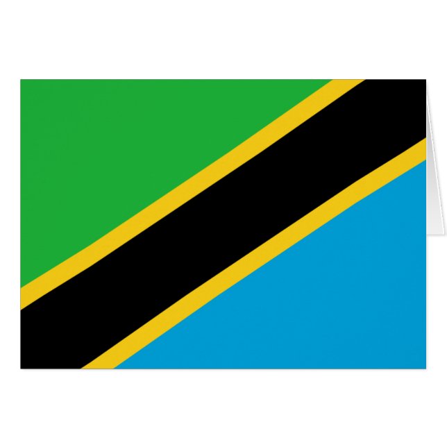 Cartão da bandeira de Tanzânia (Frente Horizontal)