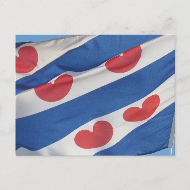Cartão da bandeira do Frisian (Fryslan) (Frente)