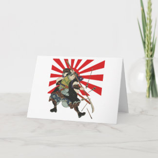 Cartão da bandeira do samurai