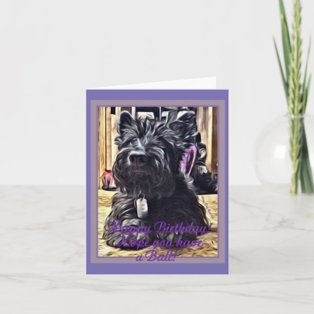 Cartão da bola do aniversário (Frente)