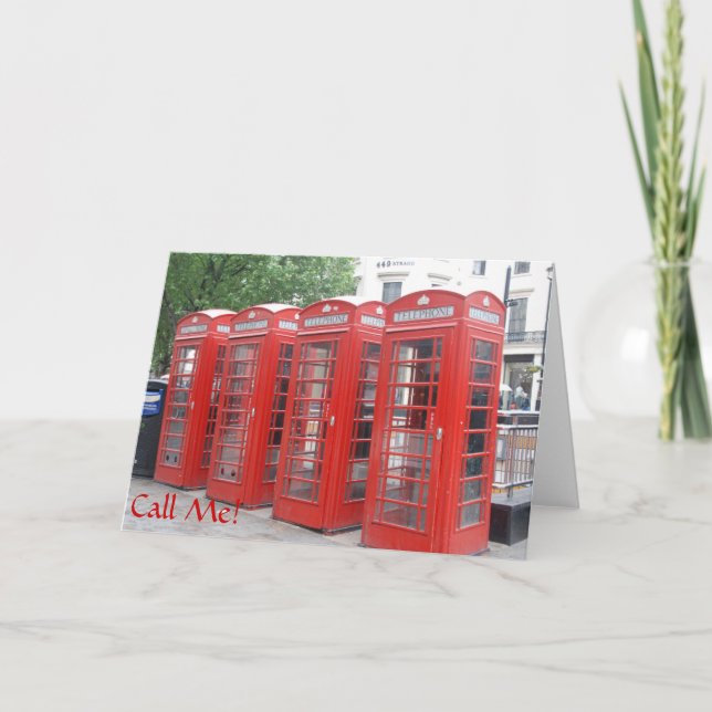Cartão da cabine de telefone de Londres com (Frente)