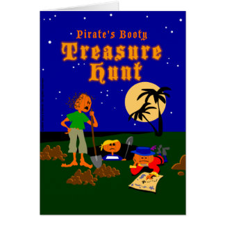 Cartão da caça ao tesouro do pirata