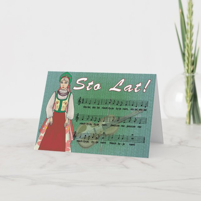 Cartão da Canção Sto Lat (Frente)