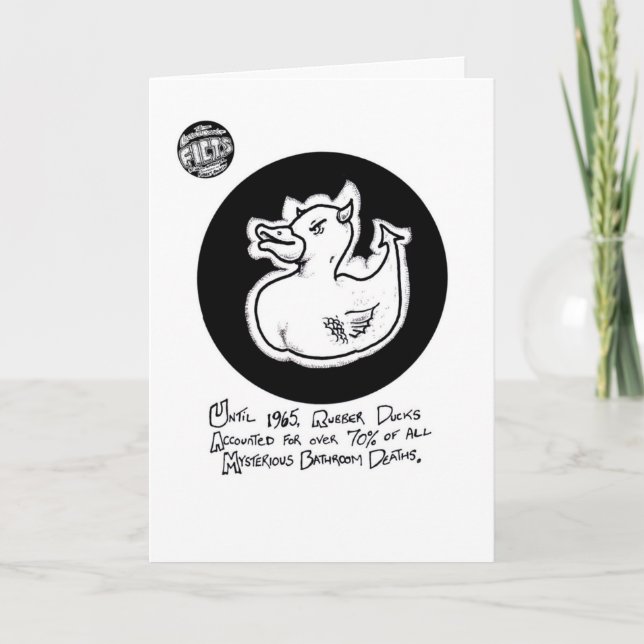 Cartão Da "cartão de aniversário do pato morte" de FICTS (Frente)