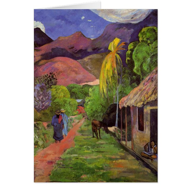 Cartão Da "cartão do de Tahiti" - Paul Gauguin rua (Frente)
