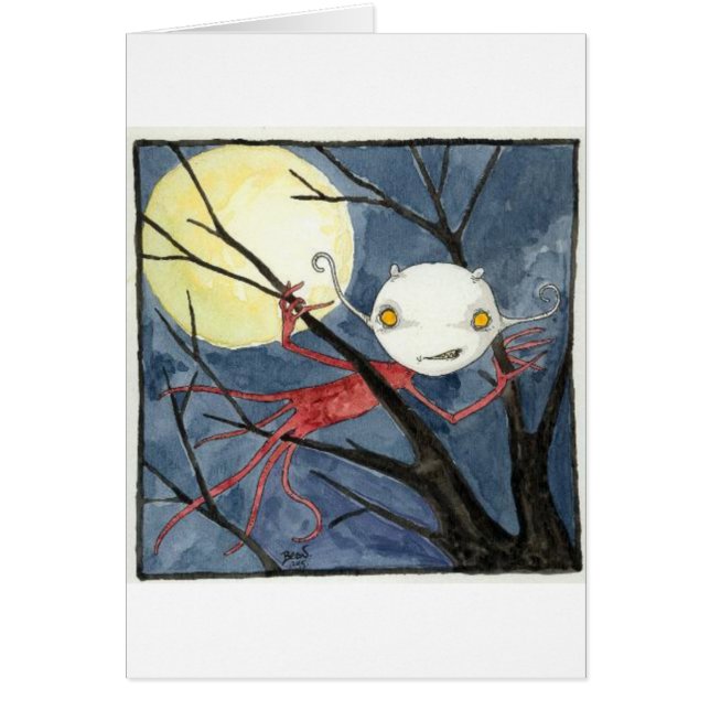 Cartão Da "cartão vazio do rastejamento noite" (Frente)