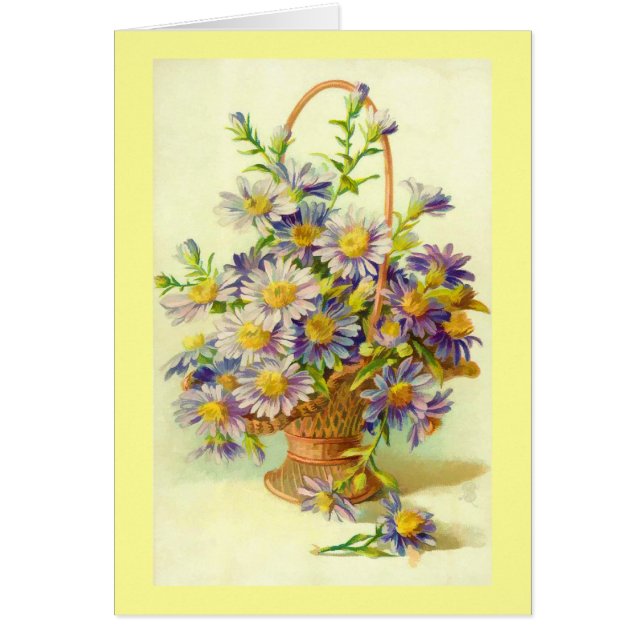 Cartão da cesta da margarida (Frente)