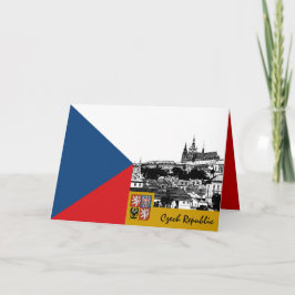 Cartão da Chéquia, Praga e Bandeira da República T