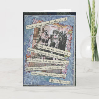 Cartão da colagem da caixa da amizade