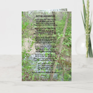 Cartão da CONFIRMAÇÃO do BAPTISMO