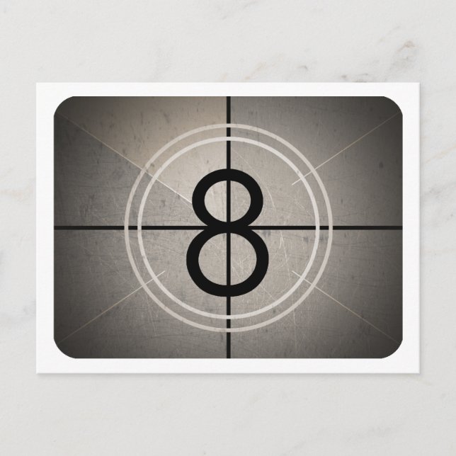 Cartão da contagem regressiva do filme (Frente)